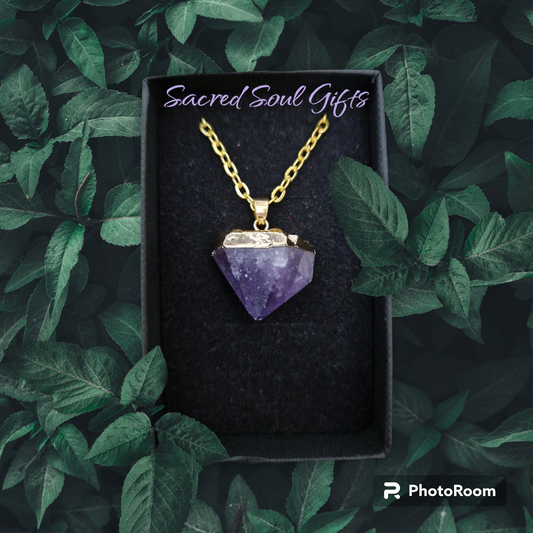 Raw Amethyst Pendant