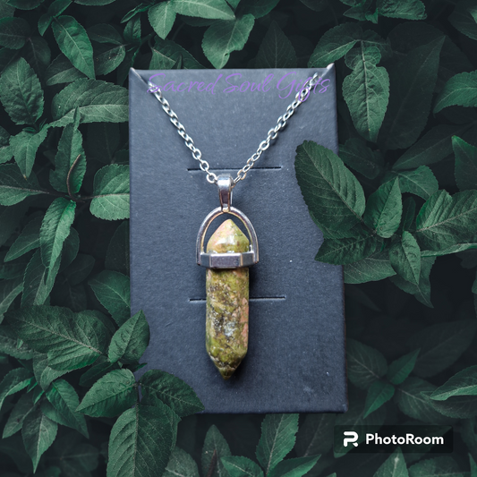 Unakite Point pendant