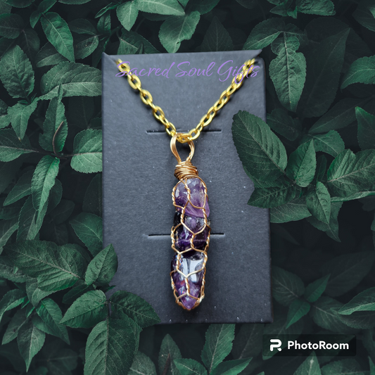 Amethyst Wrapped Pendant